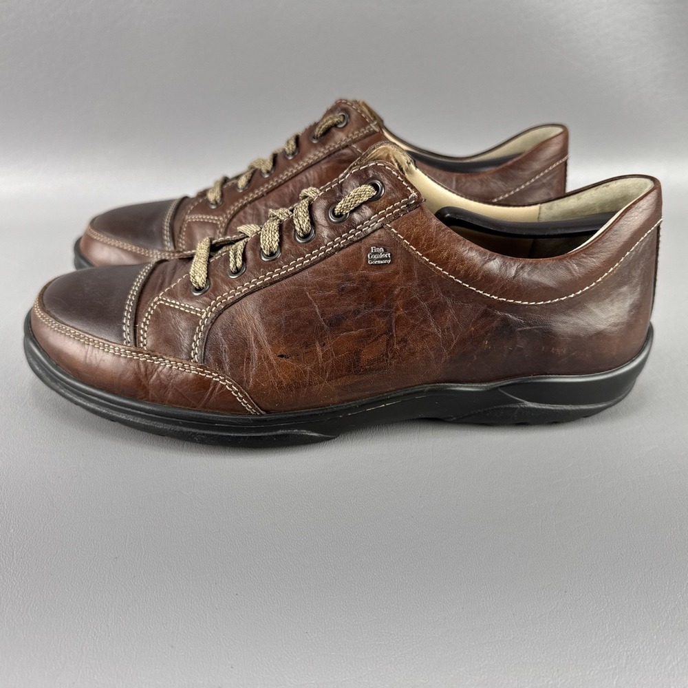 Finn Comfort Alamo Shoes Mens‎ Size 8 Two Tone Leather Gorpcore Comfort Sneakers